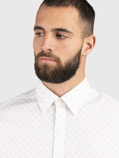 Slim shirt with monogram logo - 4
