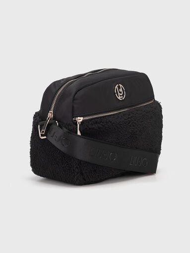 Black crossbody bag with logo  - 4