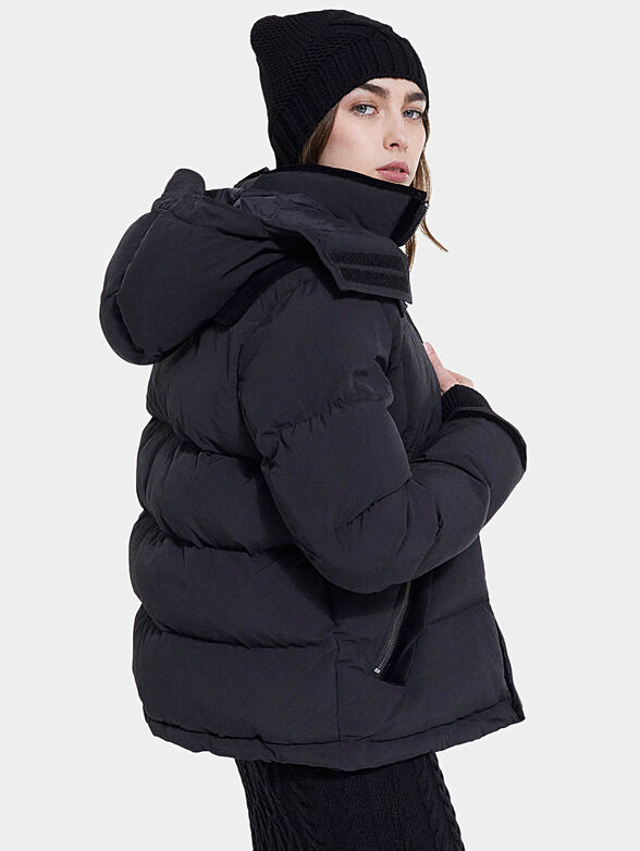 Padded hooded jacket with quilted effect - 2