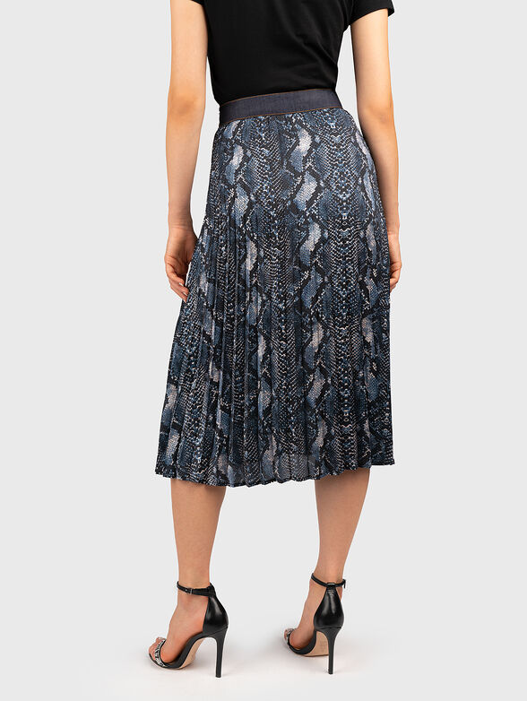 Pleated skirt with all-over print  - 2