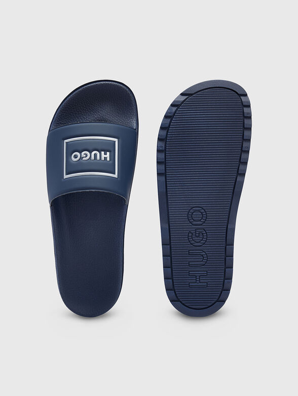 Dark blue beach slides with logo detail - 6