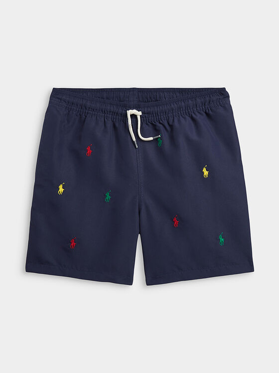 Swim trunks in blue color - 1