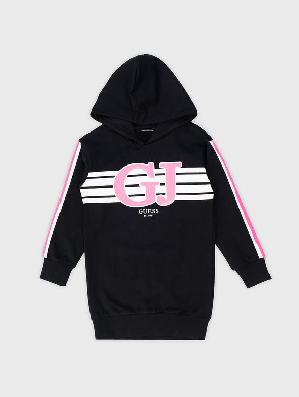 FRENCH TERRY hooded sweatshirt dress - 0
