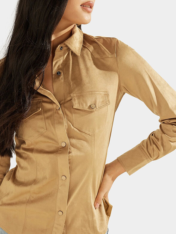 DAISY shirt with suede texture - 3