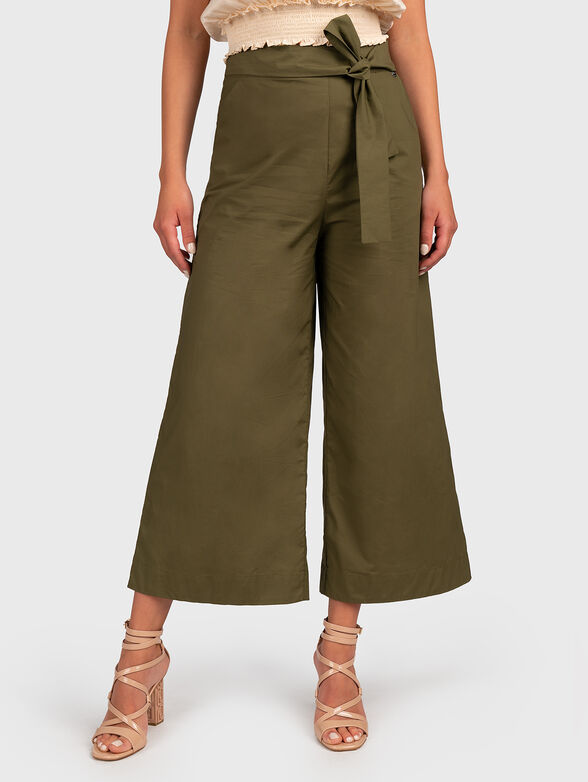 Cotton poplin trousers - 1