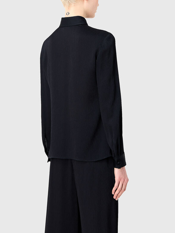 Dark blue shirt with hidden buttons - 2