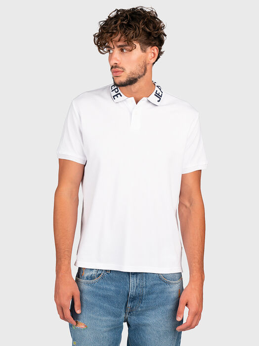 JACOB cotton polo-shirt with accent colar