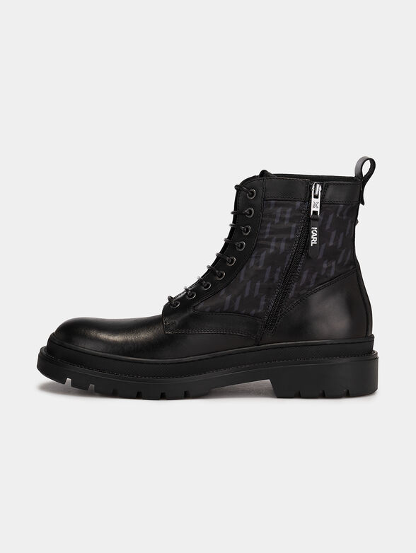 OUTLAND ankle boots with monogram logo print - 4