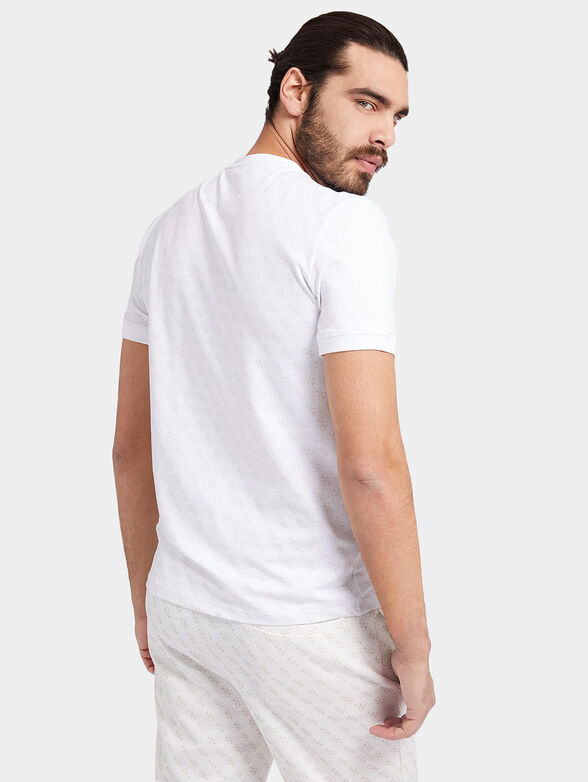 JAMEY beige T-shirt with monogram print  - 2