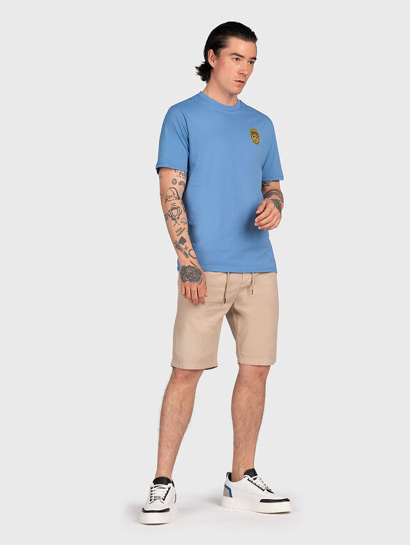 VINTAGE SURF blue T-shirt with print on the back - 4