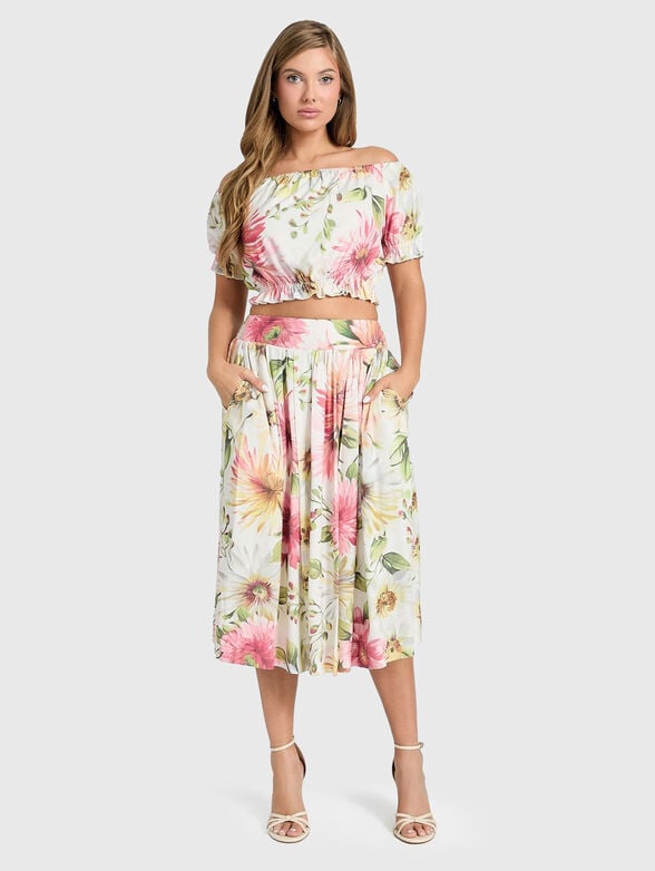 ELODIE high waisted midi skirt - 5