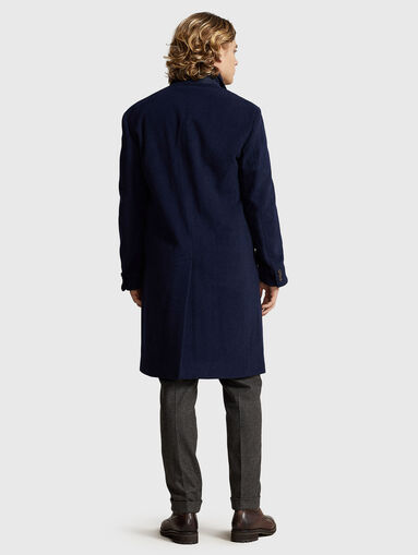 Navy single breasted coat - 2