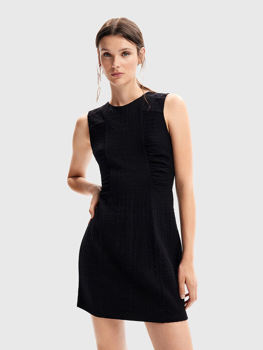 Mini dress with embossed texture