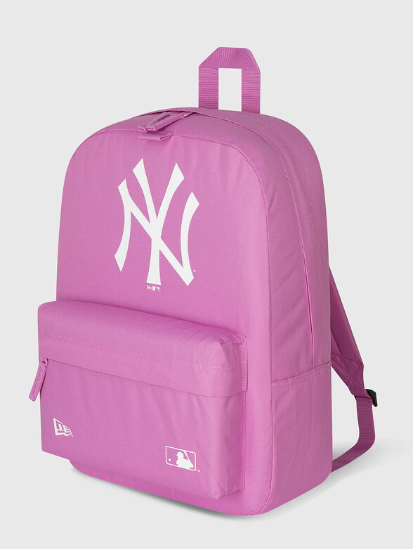 Pink backpack with contrasting logo - 3