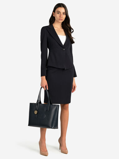 Single breasted blazer in navy blue - 3