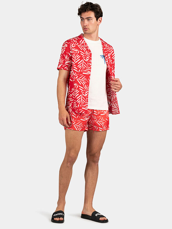 Black beach shorts with print - 3