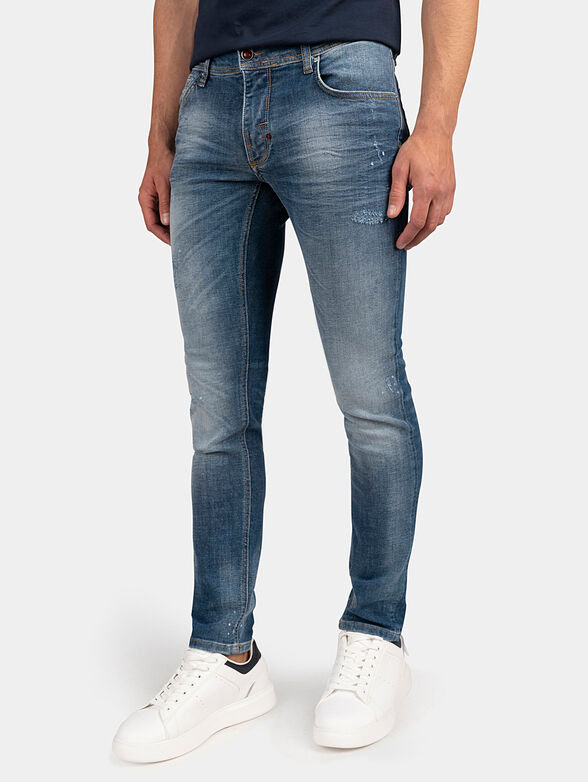 Skinny jeans with worn-out effect - 0