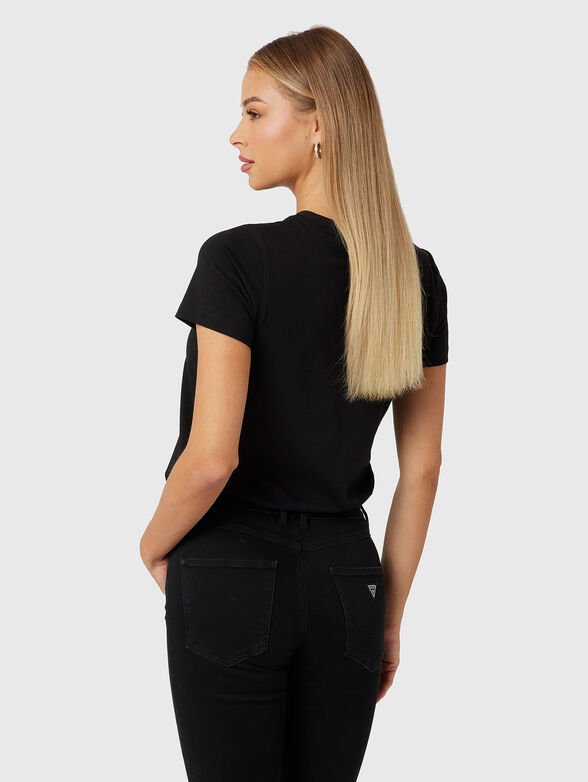 Black T-shirt with rhinestones  - 3