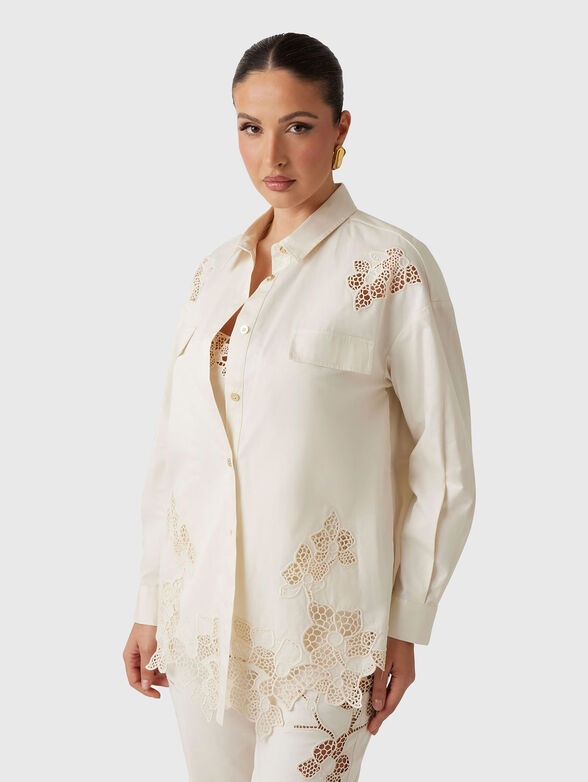 BROOKE shirt with accent embroidery - 0