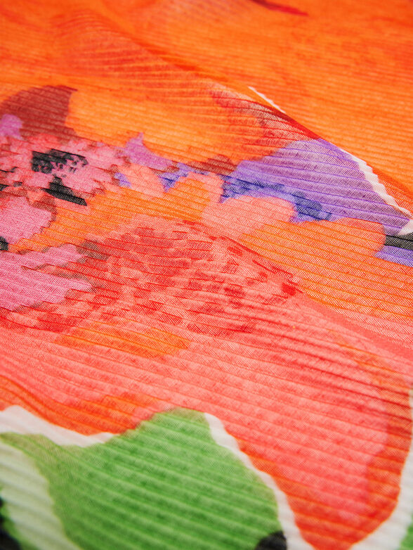 Scarf with art floral print - 2