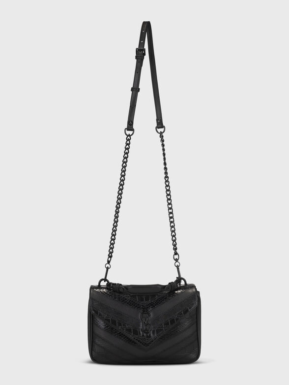 Logo-accent black crossbody bag  - 2
