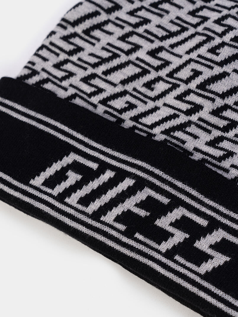 Beanie with jacquard logo motifs - 3