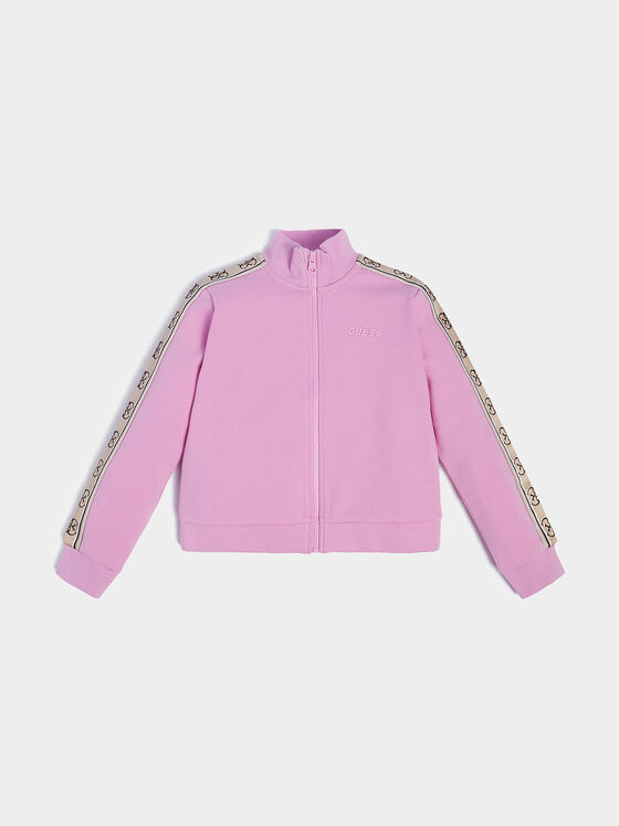 Pink sweatshirt with zip - 1
