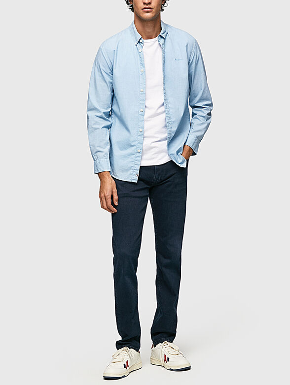 PEYTON cotton blue shirt - 1