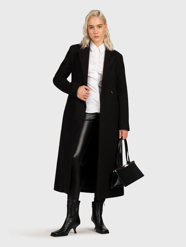 Wool blend long coat  - 5