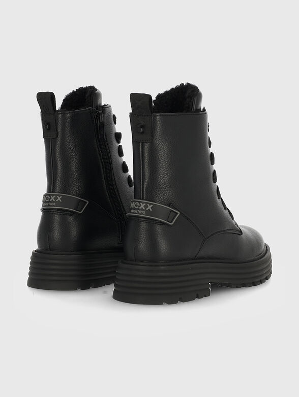 Black ankle boots with logo detail - 4