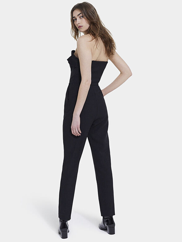 Black jumpsuit with bandeau neck - 2