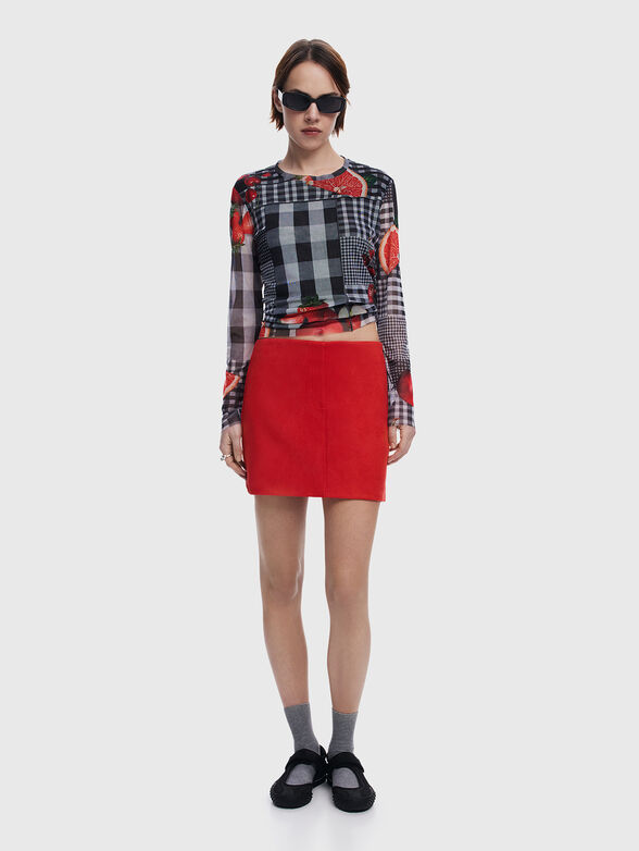 Long sleeve blouse with print - 1