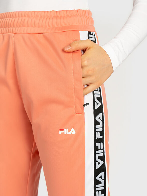 Track pants with branded stripes - 4