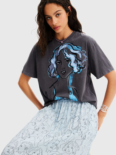MONA T-shirt with artistic print - 5