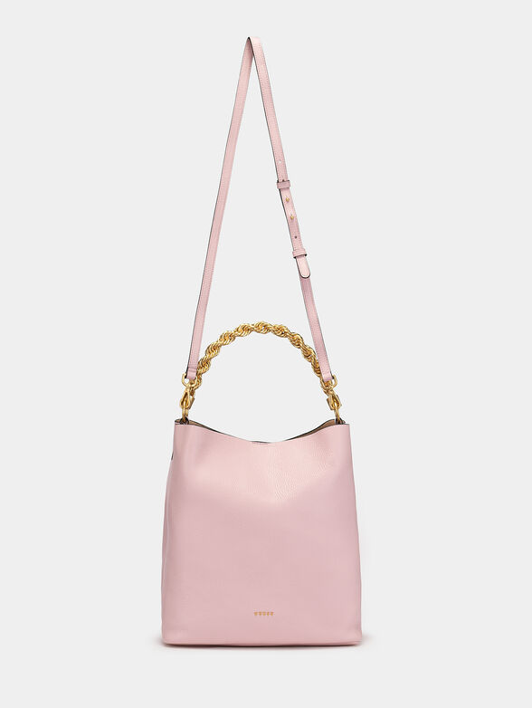 AIDA pink handbag with accent handle - 2