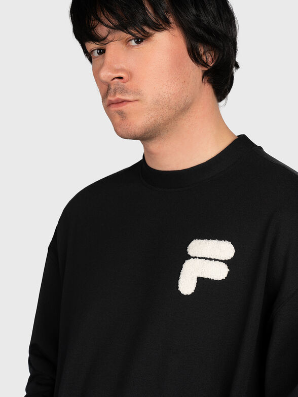 COSENZA black sweatshirt with accent element - 4