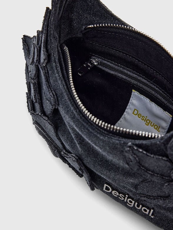 Denim crossbody bag with logo - 6