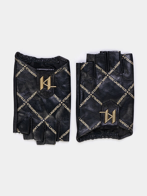 K/SADDLE black fingerless gloves - 1