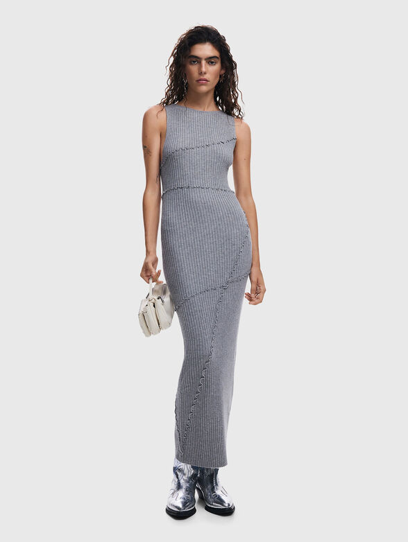 Ribbed long dress - 1