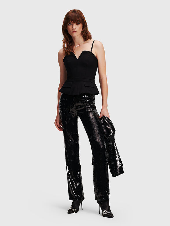 Pants with appliquéd sequins - 3