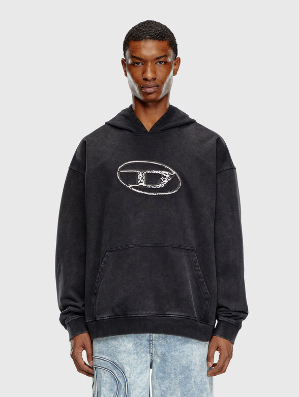 S-BOXT-HOOD-Q7 dark hooded sweatshirt  - 1