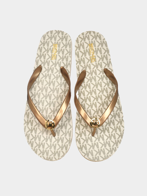 EVA flip-flops with golden logo charm - 4