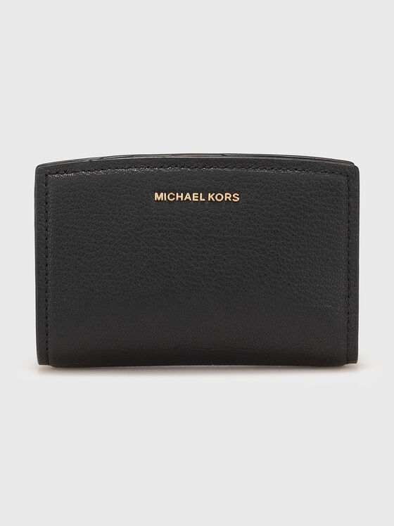 Leather wallet with logo detail - 1