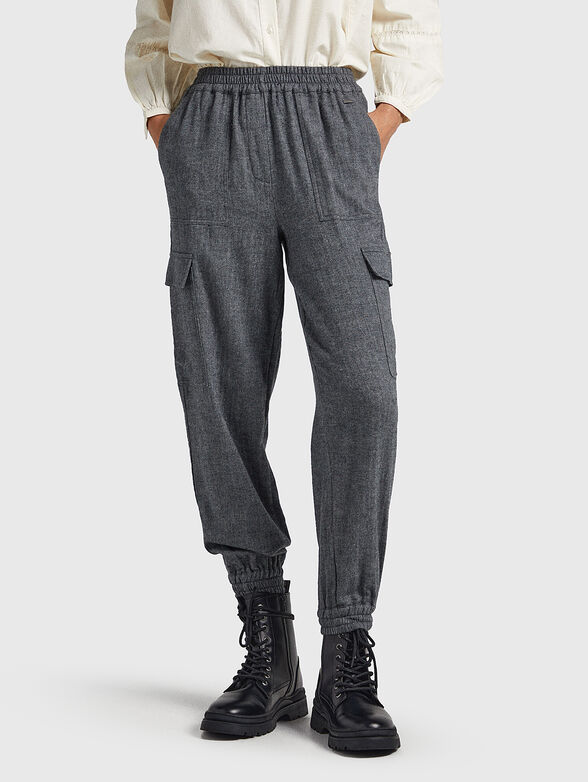  JANET cargo trousers in grey color - 1