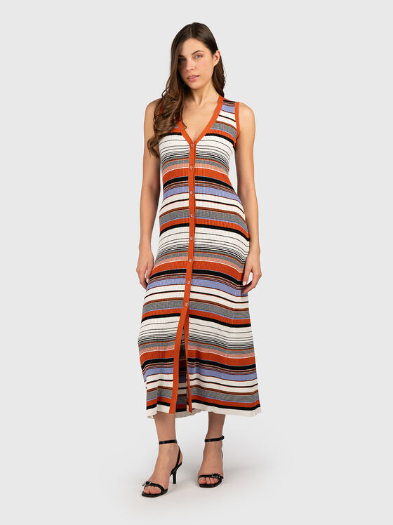 Midi dress with buttons - 1