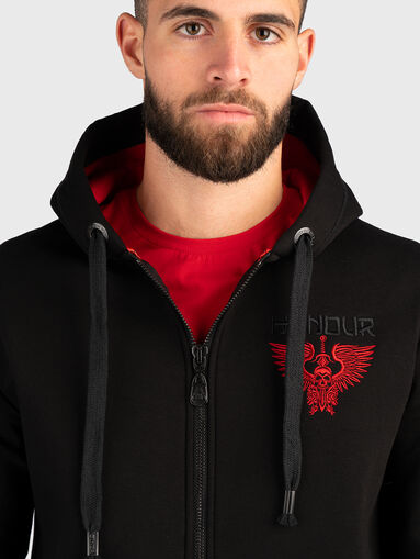 HZ020 black cotton blend sweatshirt - 3