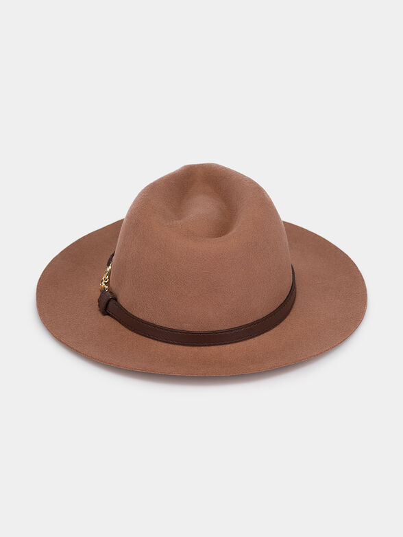 Wool Fedora hat with logo accent - 3