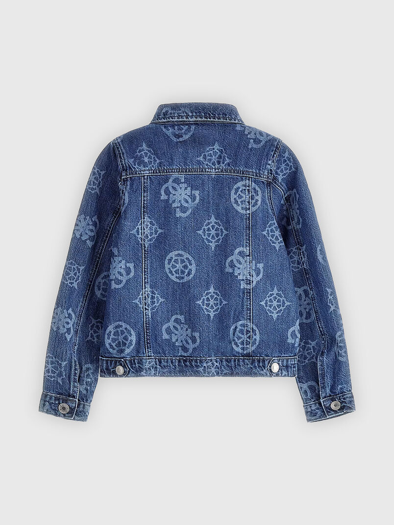 Denim jacket with 4G logo print - 3