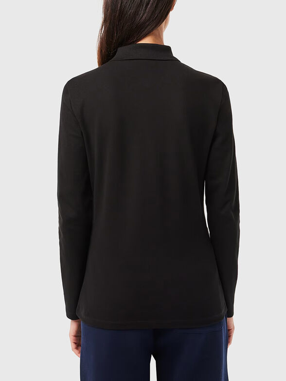 Cotton polo-shirt with long sleeves  - 2