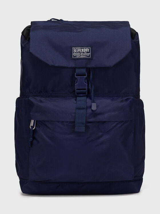 Blue TOPLOADER backpack with logo patch - 1